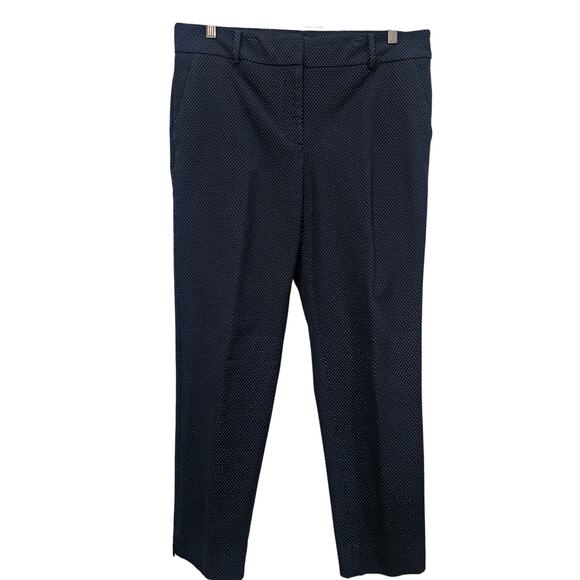 Talbots Pants - Talbots Hampshire Ankle Pants Women Size 12 Black White Polka Dot Stretch Career